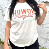 Women - Apparel - Shirts - T-Shirts Howdy Pumpkin Rope Graphic Tee