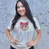 Women - Apparel - Shirts - T-Shirts Joy Leopard Ornament Graphic Tee