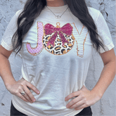 Women - Apparel - Shirts - T-Shirts Joy Leopard Ornament Graphic Tee