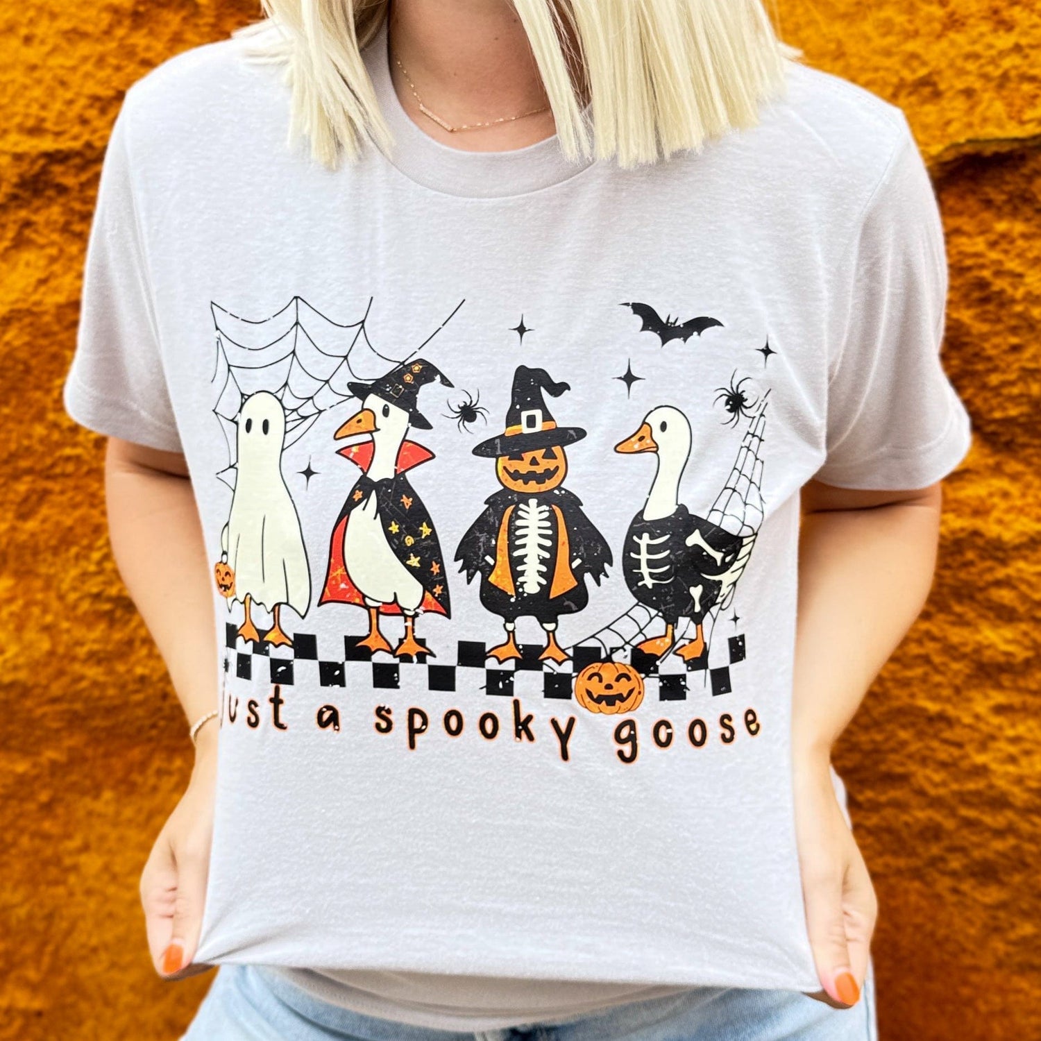 Women - Apparel - Shirts - T-Shirts Just A Spooky Goose Soft Graphic Tee