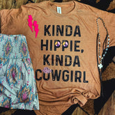 Women - Apparel - Shirts - T-Shirts Kinda Hippie Kinda Cowgirl Soft Graphic Tee