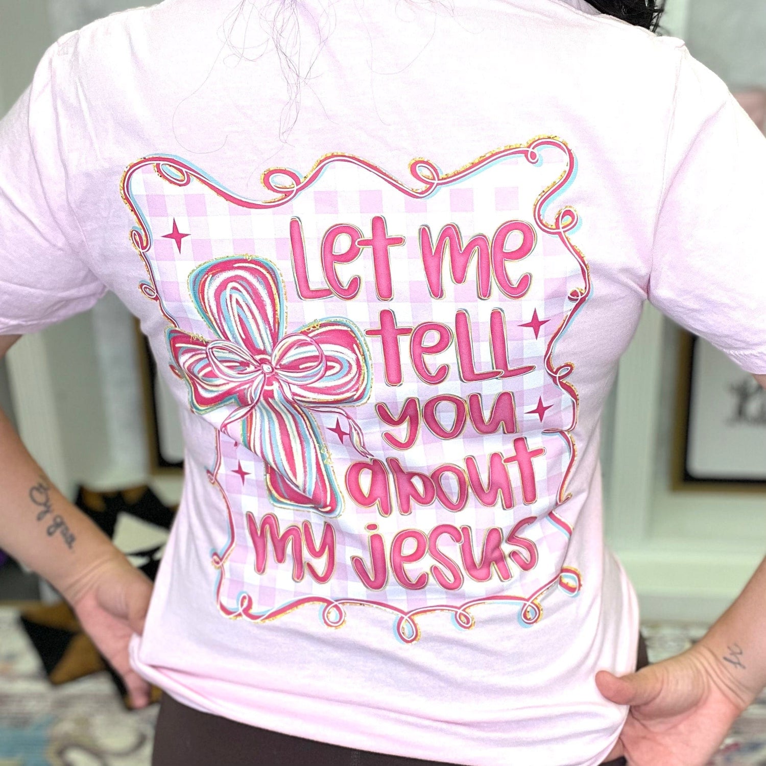 Women - Apparel - Shirts - T-Shirts Let Me Tell You About My Jesus Graphic Tee