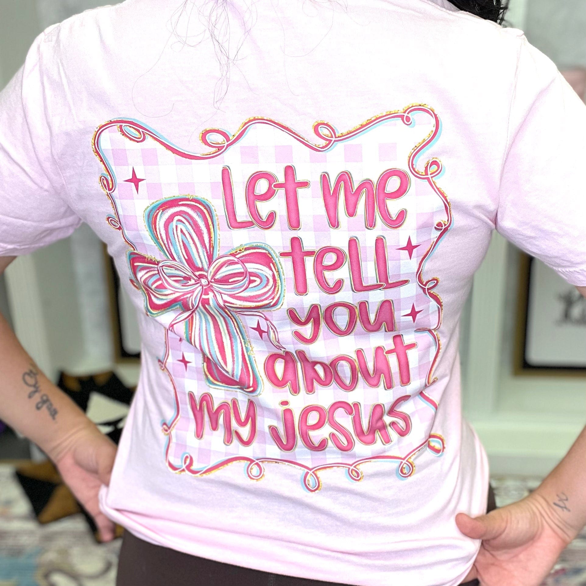 Women - Apparel - Shirts - T-Shirts Let Me Tell You About My Jesus Graphic Tee