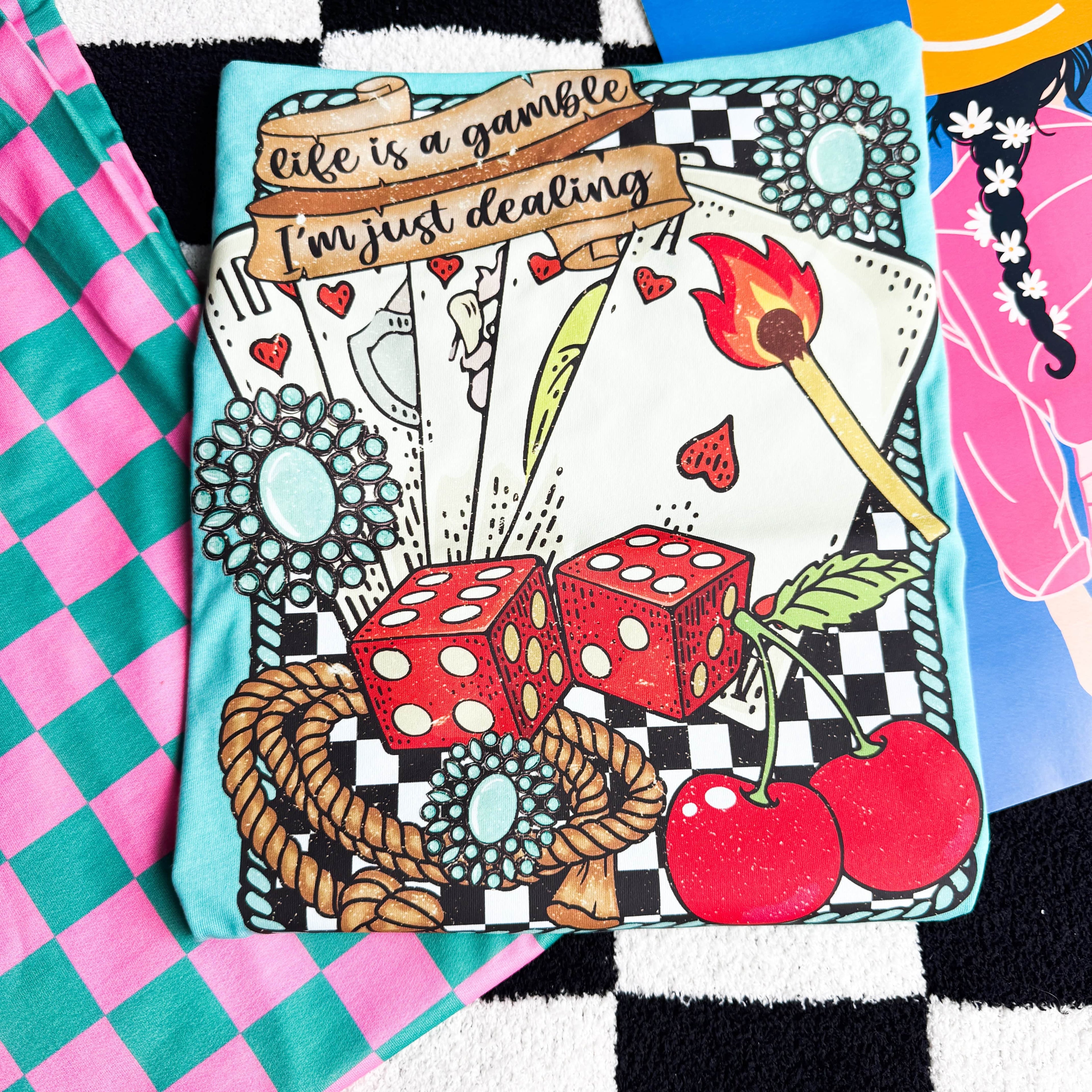 Women - Apparel - Shirts - T-Shirts Life Is A Gamble Graphic Tee