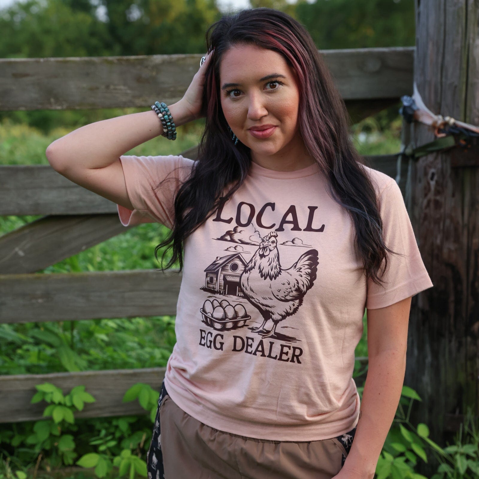 Women - Apparel - Shirts - T-Shirts Local Egg Dealer Farm Soft Graphic Tee