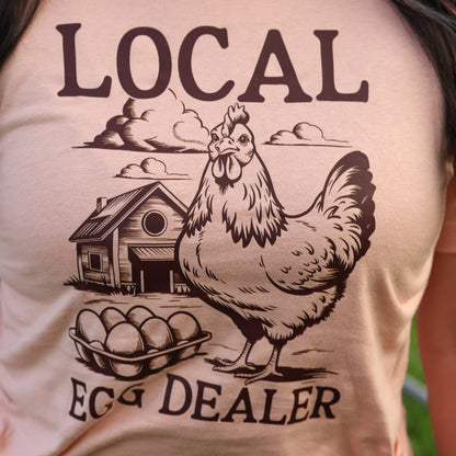 Women - Apparel - Shirts - T-Shirts Local Egg Dealer Farm Soft Graphic Tee