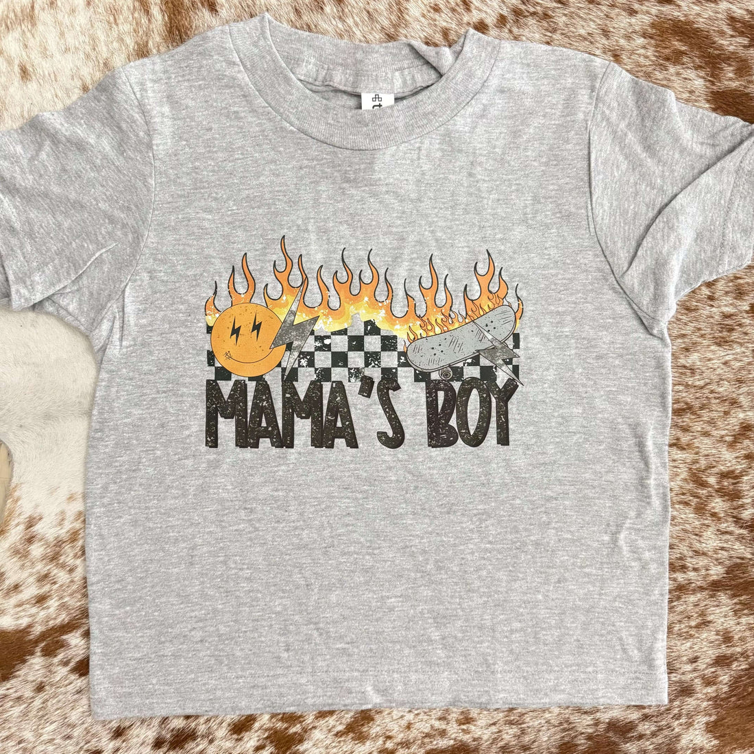 Women - Apparel - Shirts - T-Shirts Mamas Boy Flame Graphic Tee