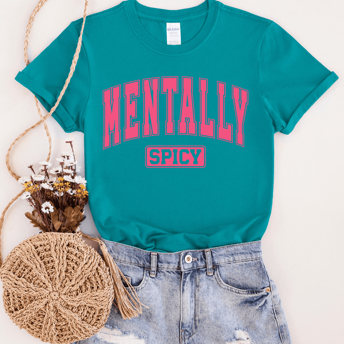 Women - Apparel - Shirts - T-Shirts Mentally Spicy Graphic Tee