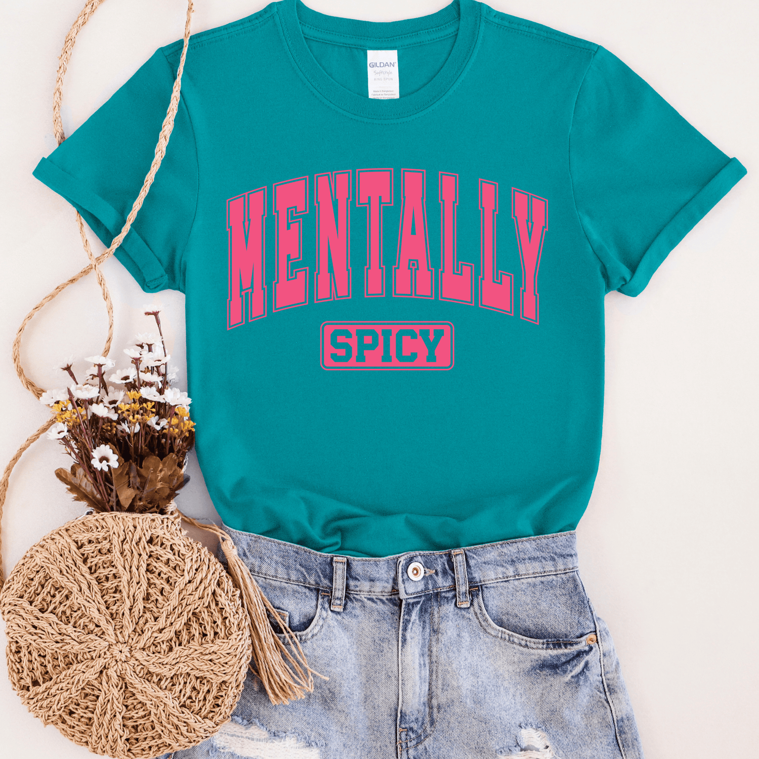 Women - Apparel - Shirts - T-Shirts Mentally Spicy Graphic Tee
