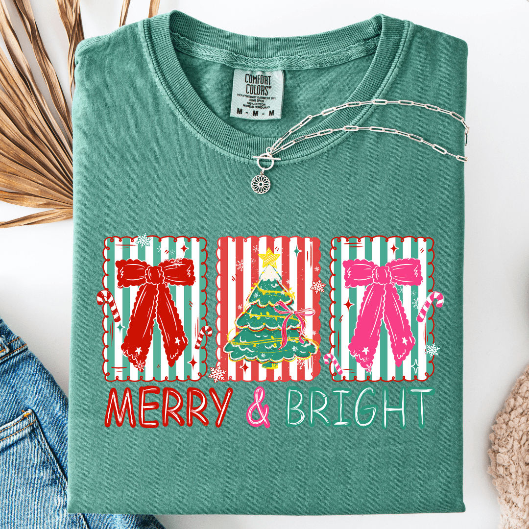 Women - Apparel - Shirts - T-Shirts Merry &amp; Bright Bows Graphic Tee