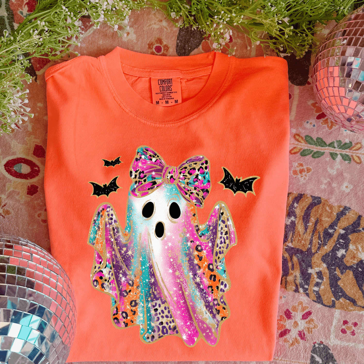 Women - Apparel - Shirts - T-Shirts Neon Leopard Ghost Graphic Tee