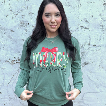 Paint Stroke Merry Christmas Graphic Tee