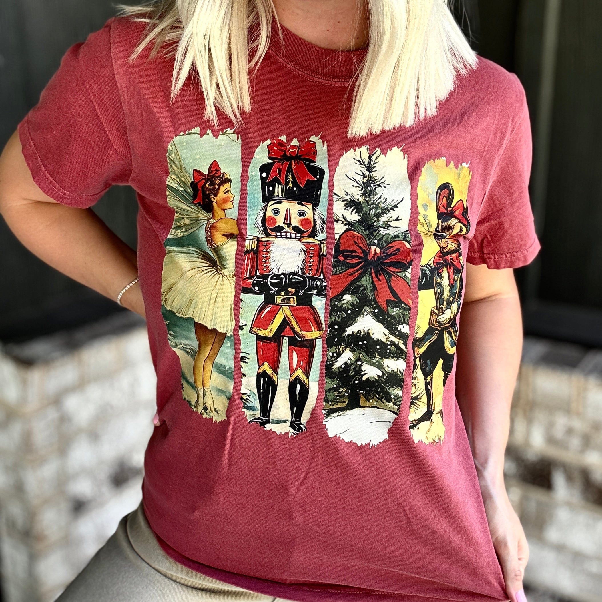 Women - Apparel - Shirts - T-Shirts Paint Stroke Nutcracker Graphic Tee