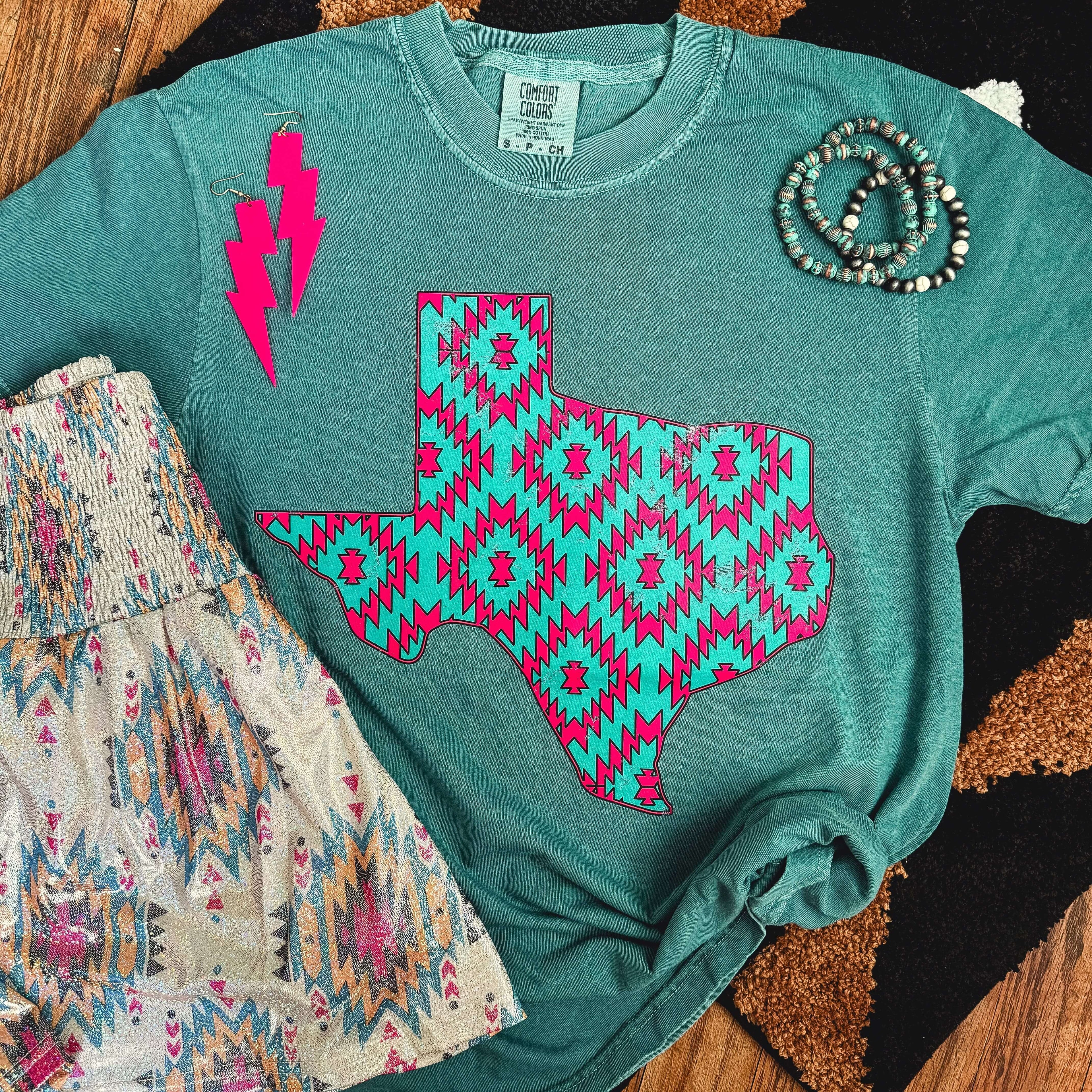 Women - Apparel - Shirts - T-Shirts Pink Aztec Texas Soft Graphic Tee