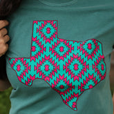 Women - Apparel - Shirts - T-Shirts Pink Aztec Texas Soft Graphic Tee