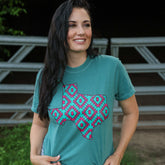 Women - Apparel - Shirts - T-Shirts Pink Aztec Texas Soft Graphic Tee