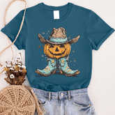 Women - Apparel - Shirts - T-Shirts Pumpkin Cowboy Graphic Tee