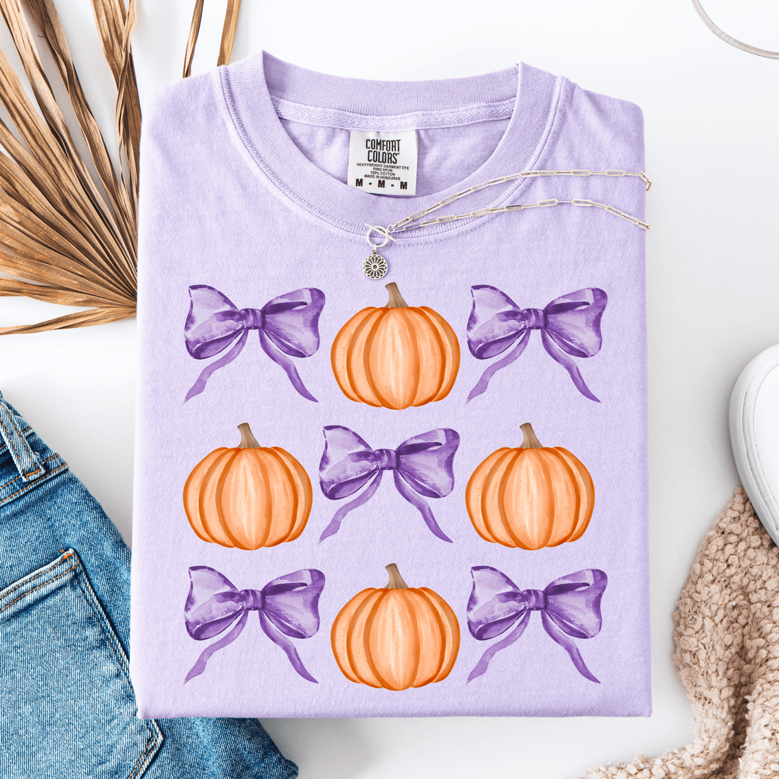 Women - Apparel - Shirts - T-Shirts Pumpkins &amp; Bows Graphic Tee