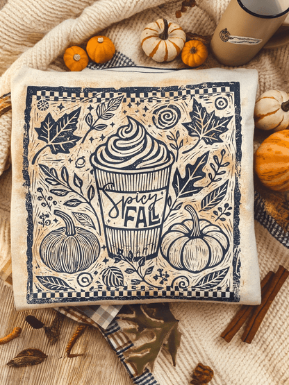 Women - Apparel - Shirts - T-Shirts Spicy Fall Latte Graphic Tee