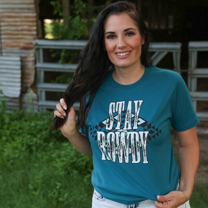 Women - Apparel - Shirts - T-Shirts Stay Rowdy Aztec Soft Graphic Tee