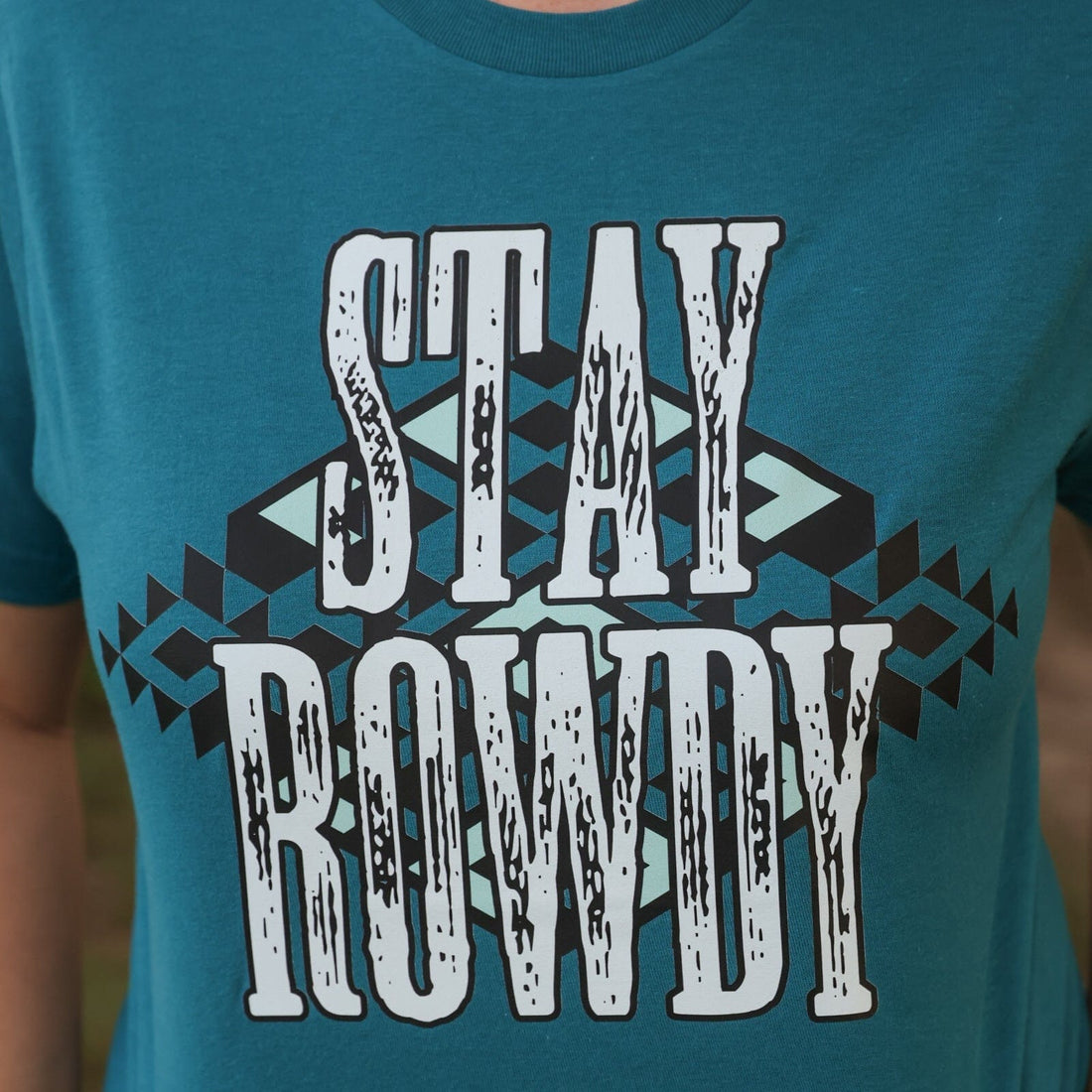Women - Apparel - Shirts - T-Shirts Stay Rowdy Aztec Soft Graphic Tee