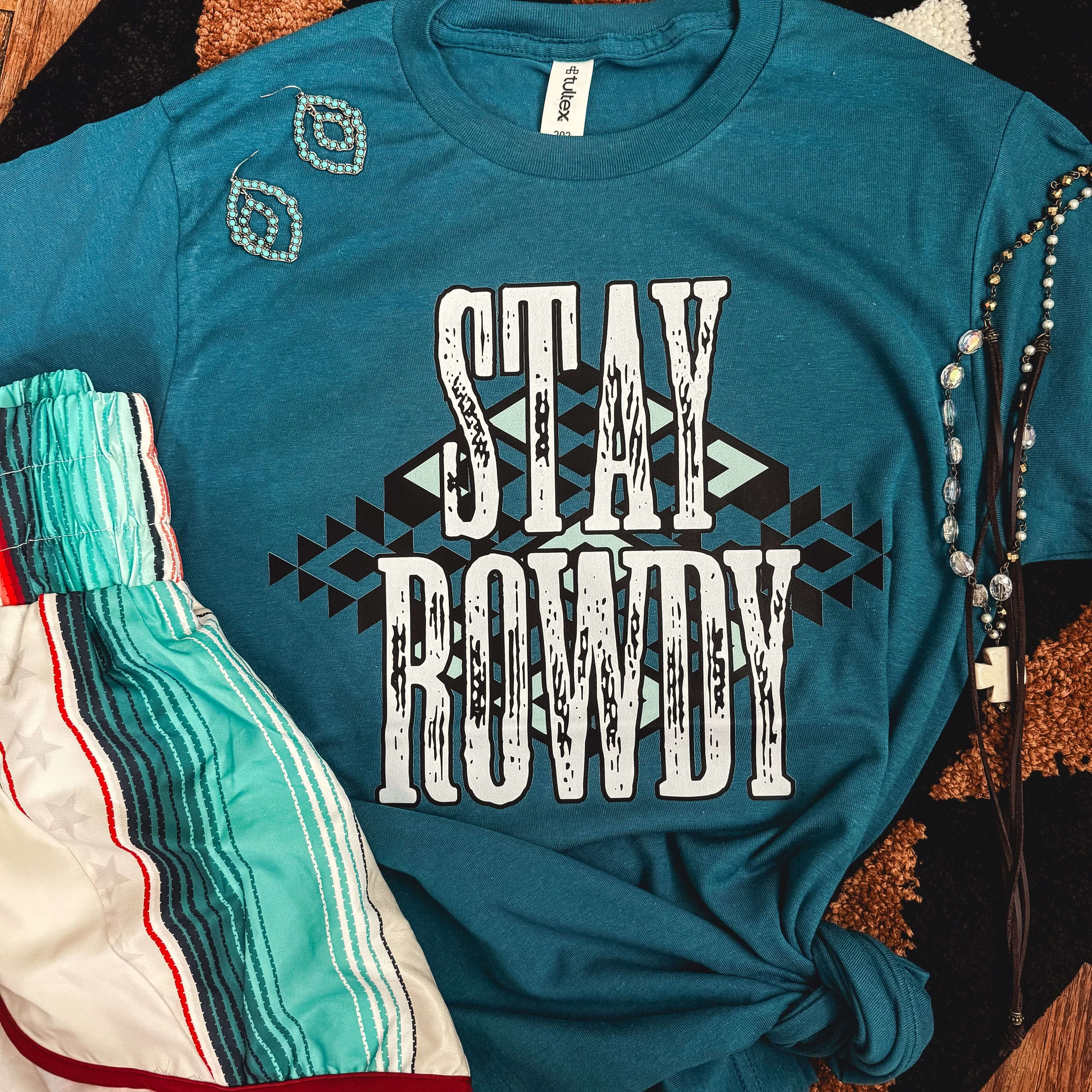 Women - Apparel - Shirts - T-Shirts Stay Rowdy Aztec Soft Graphic Tee