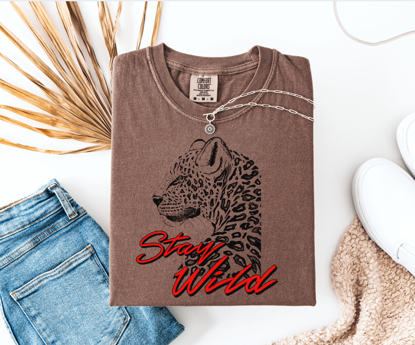 Women - Apparel - Shirts - T-Shirts Stay Wild Cheetah Graphic Tee