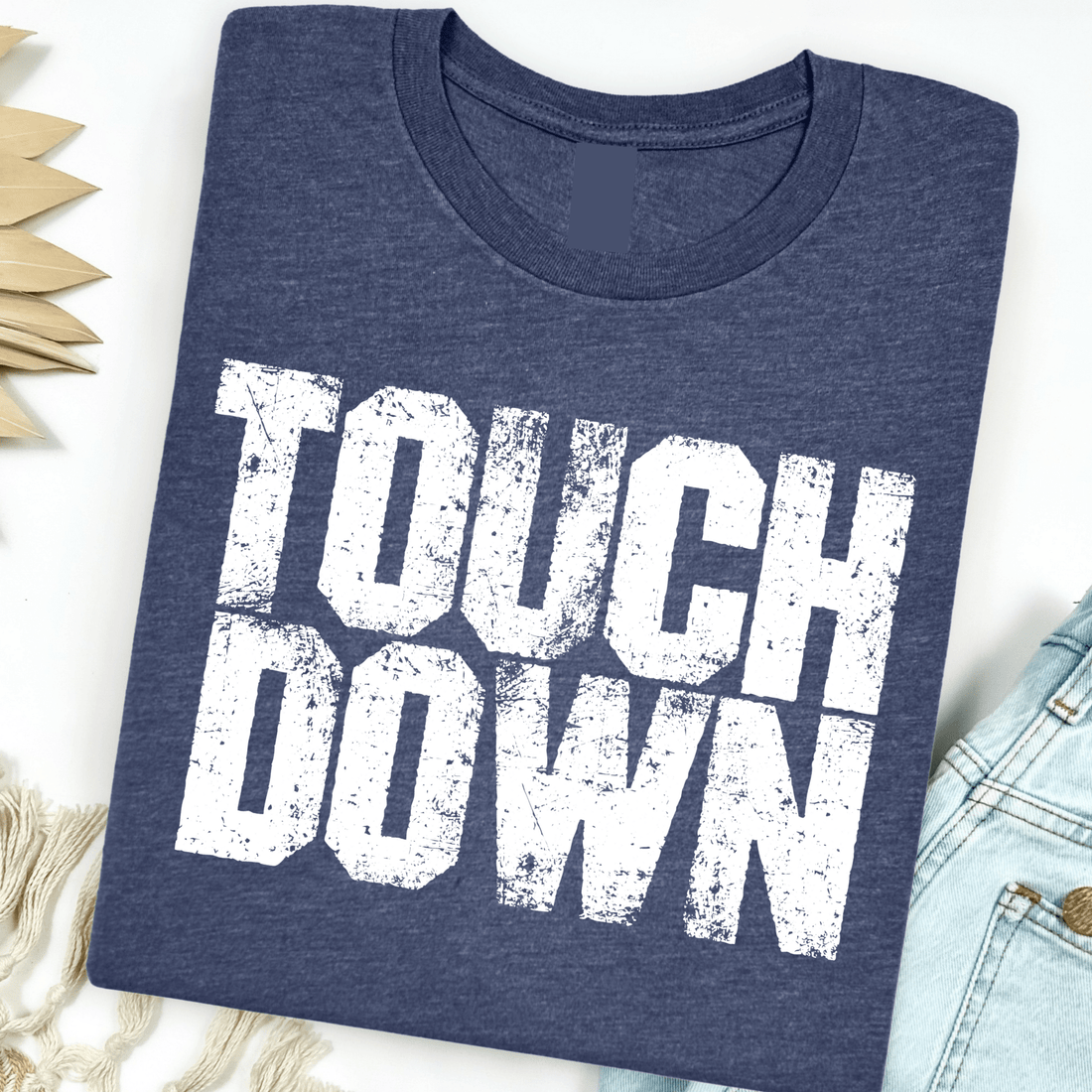 Women - Apparel - Shirts - T-Shirts Touch Down Distressed Graphic Tee