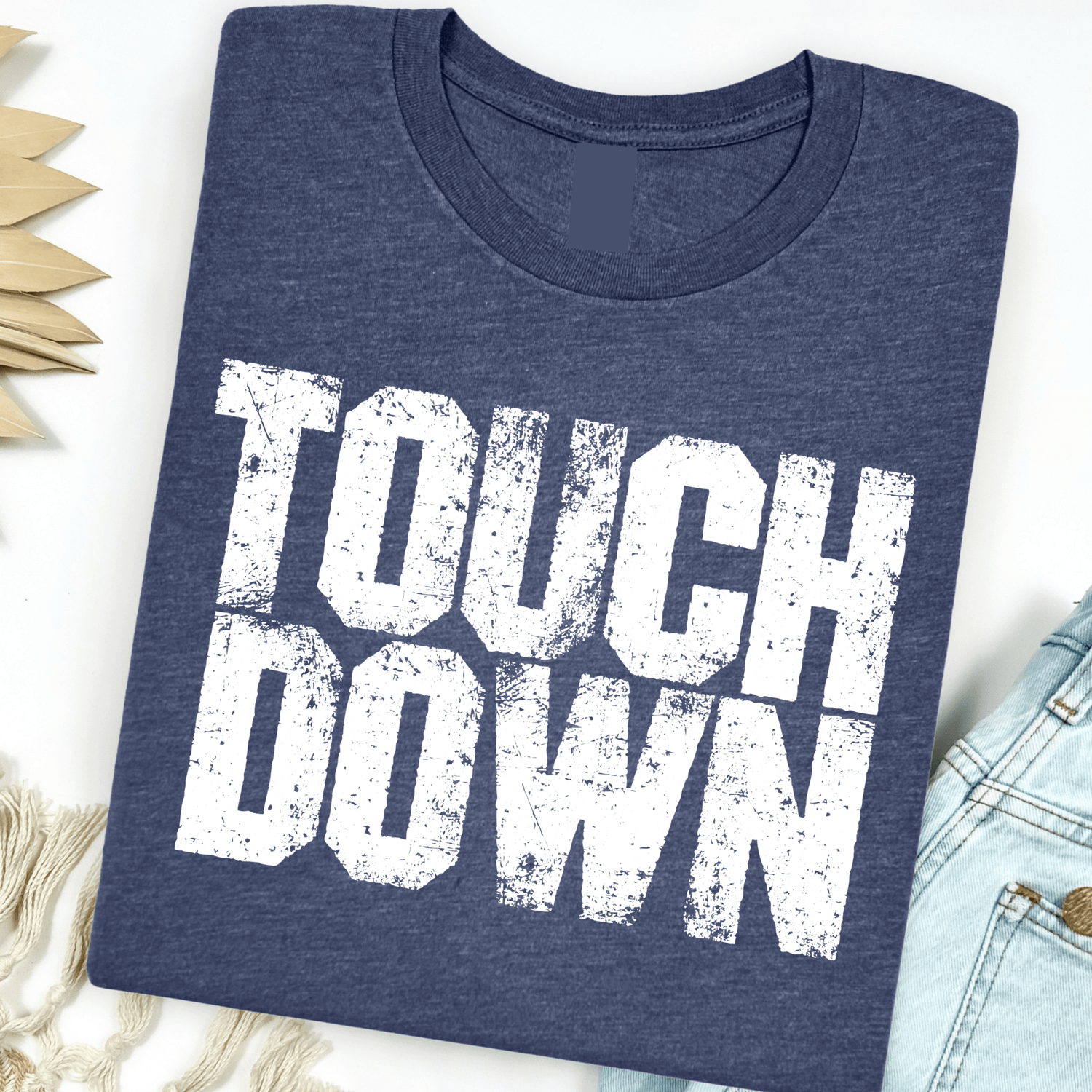 Women - Apparel - Shirts - T-Shirts Touch Down Distressed Graphic Tee