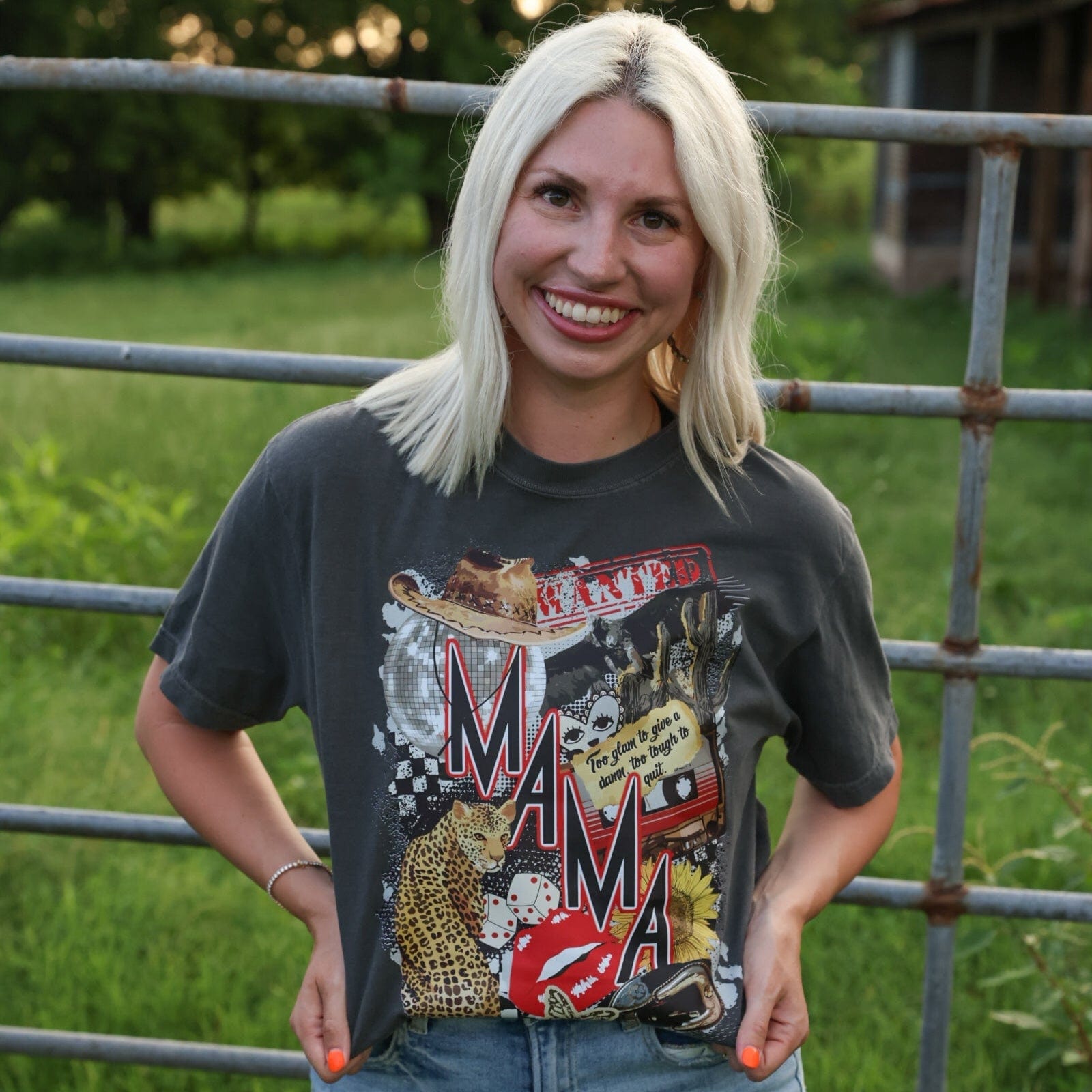 Women - Apparel - Shirts - T-Shirts Wanted Mama Collage Graphic Tee