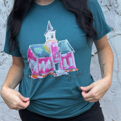 Women - Apparel - Shirts - T-Shirts Watercolor It Is Well Graphic Tee