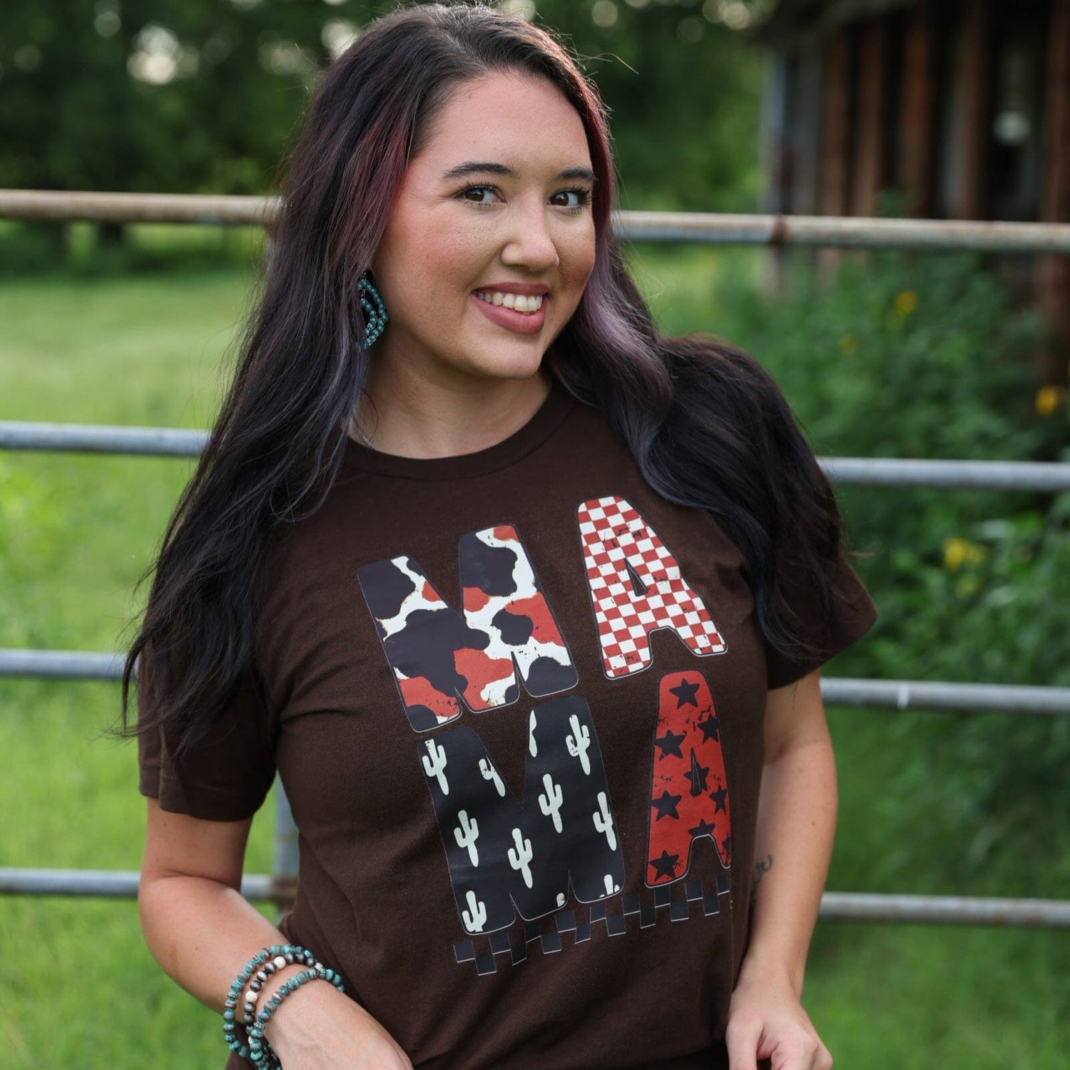 Women - Apparel - Shirts - T-Shirts Western Mama Block Letter Tee Soft Graphic Tee