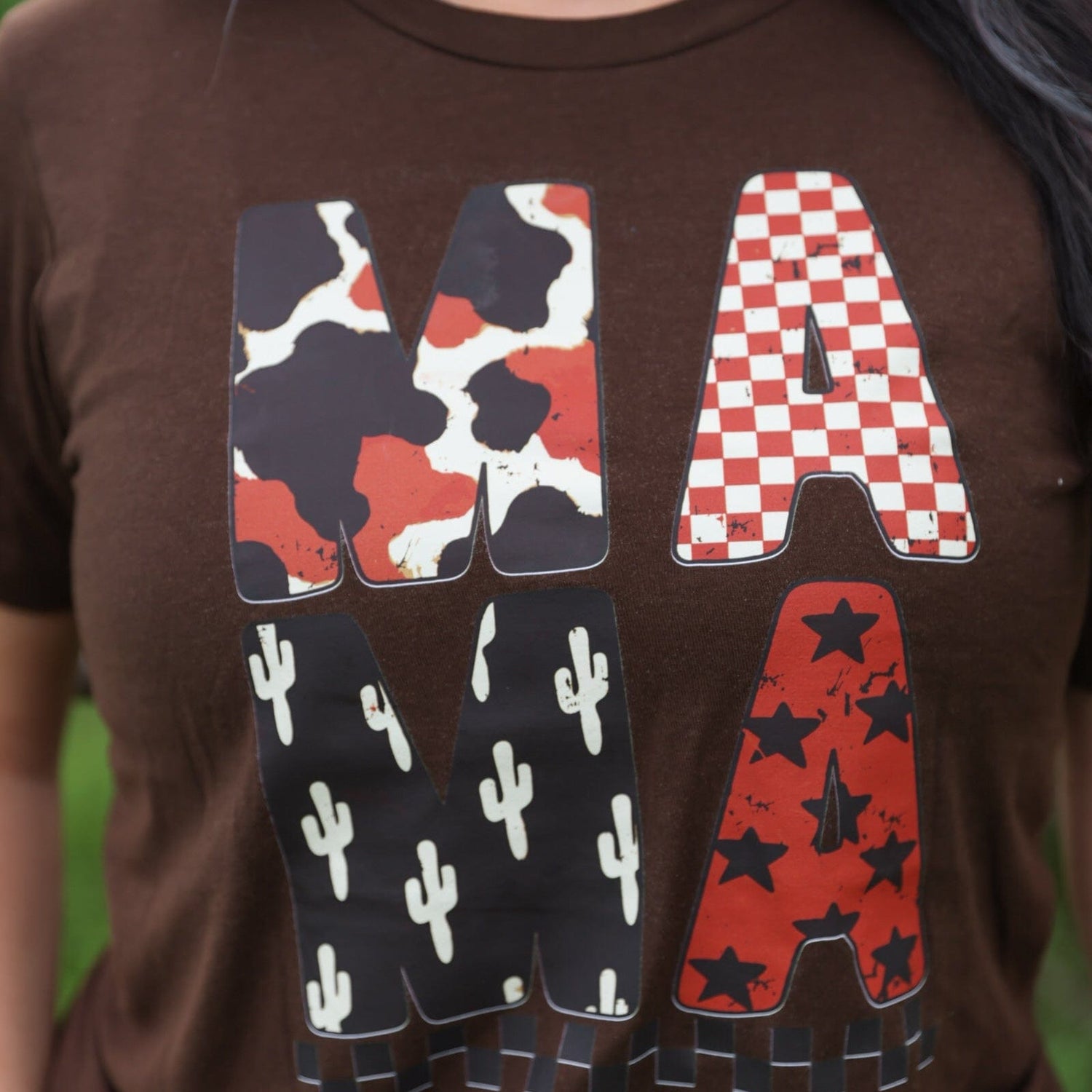 Women - Apparel - Shirts - T-Shirts Western Mama Block Letter Tee Soft Graphic Tee