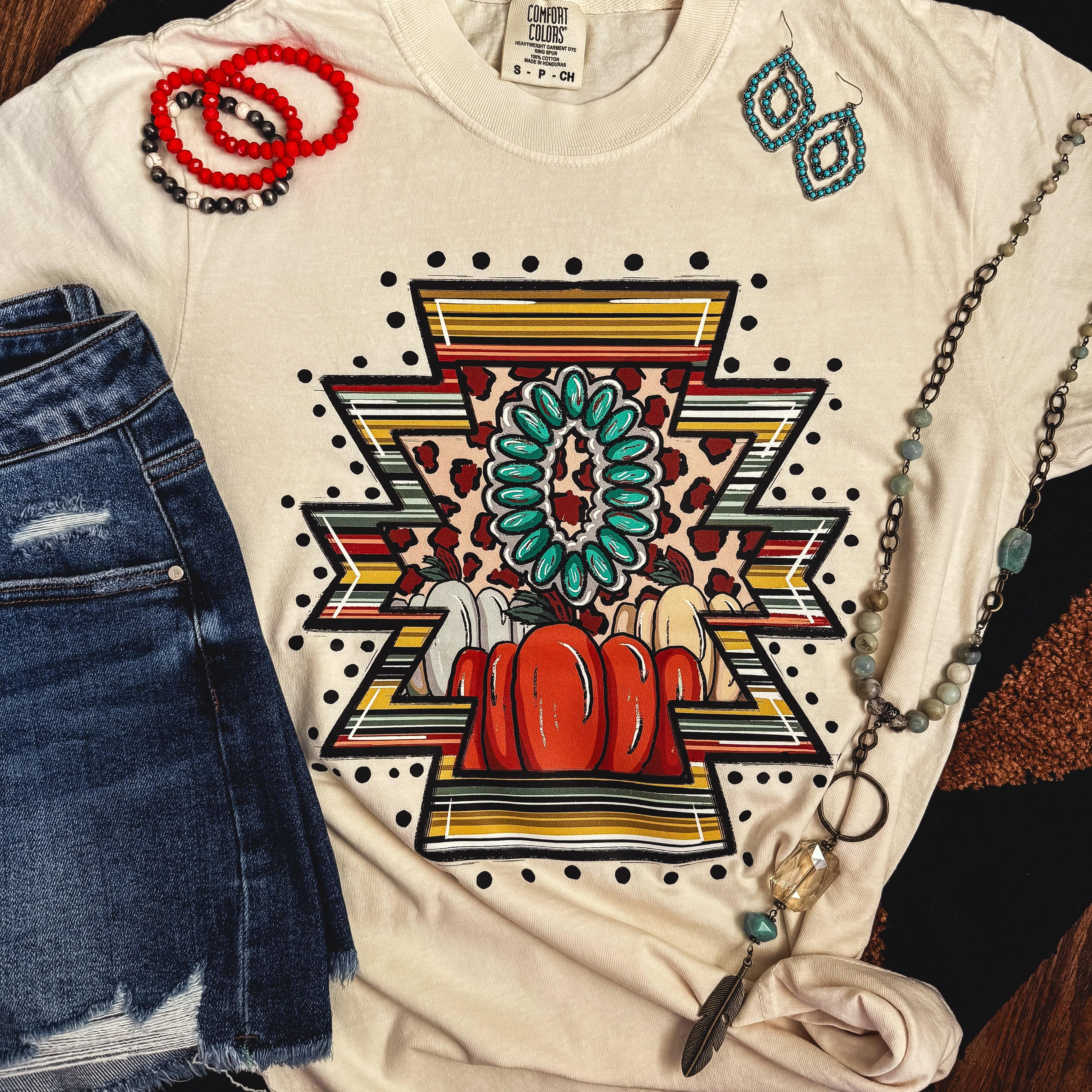 Women - Apparel - Shirts - T-Shirts Western Pumpkin Aztec Soft Graphic Tee Soft Graphic Tee