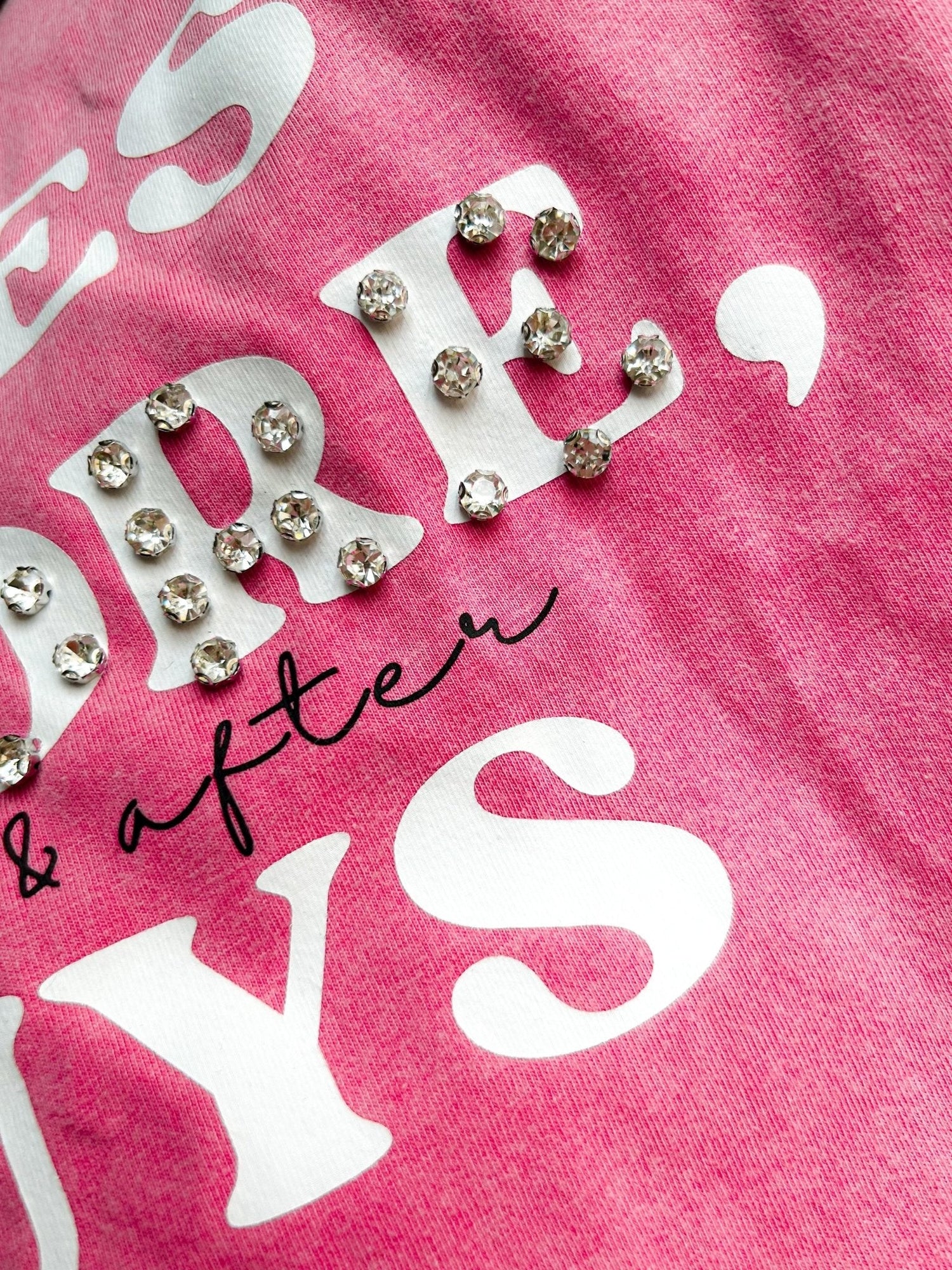 “Fries Before, During, &amp; After Guys” Graphic &amp; Studded Washed Tee - Girl Code Couture