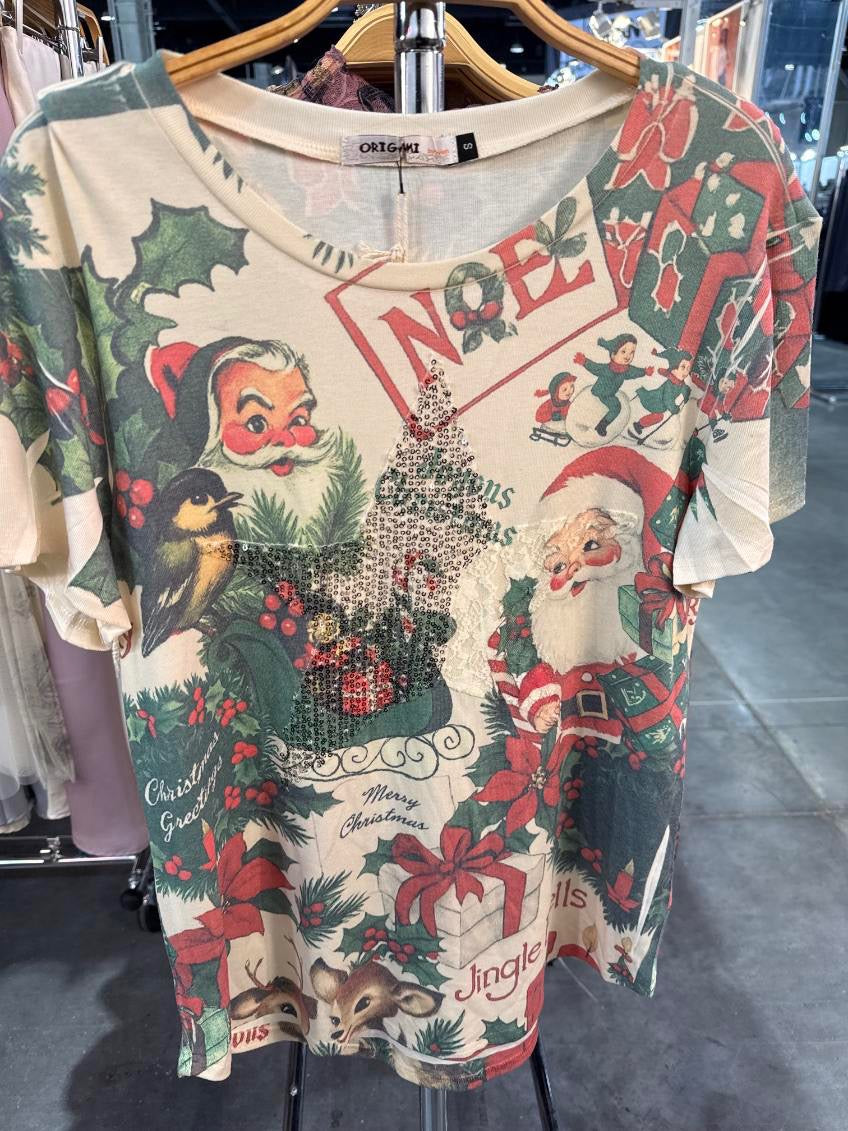 Sequin Star &amp; Santa Tee