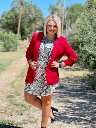 Dresses Snakeskin Short-Sleeve Dress