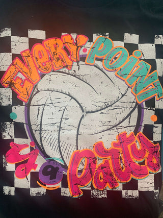 Check and Neon Volleyball
