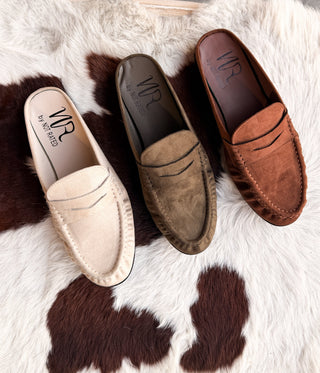 Margot Slide Loafer in Olive