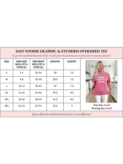 “Nugs Not Drugs” Graphic &amp; Studded Washed Tee - Girl Code Couture