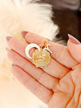 PRE - ORDER 3 Charm Zodiac & Moon Cubic Zirconia Pendant Necklace - Girl Code Couture