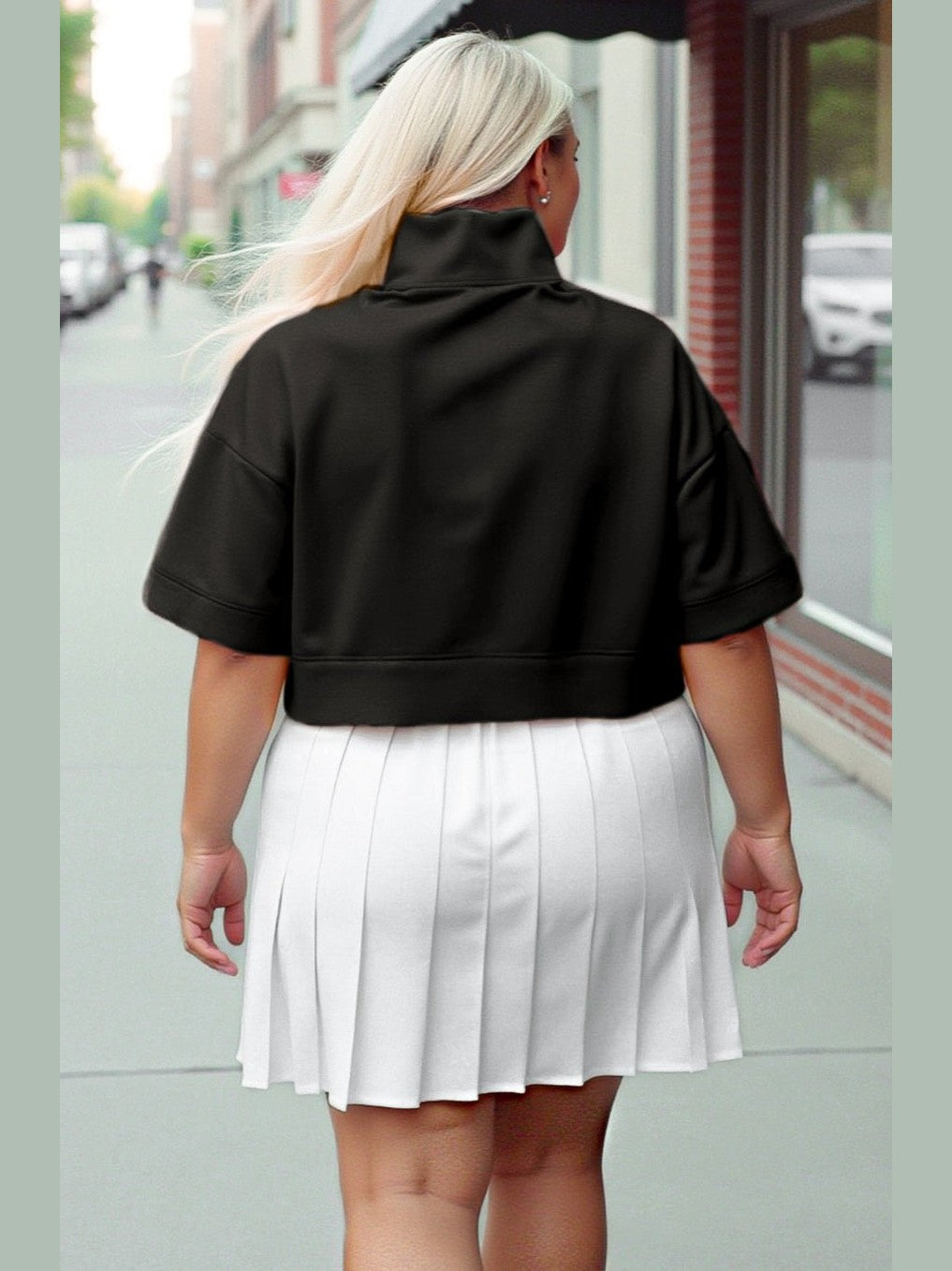 PRE - ORDER Lightweight Half Zip &amp; Midi Short Sleeve Top - 5/27 - Girl Code Couture