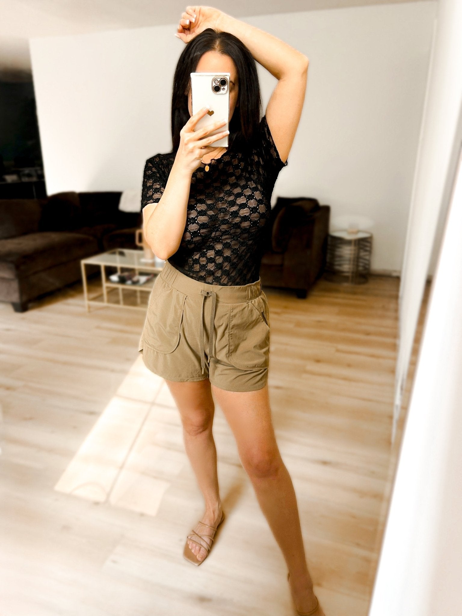 PRE - ORDER Sheer Daisy &amp; Lace Short Sleeve Top - 4/24 - Girl Code Couture