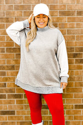 PREORDER Oversized Inside Out and Reversible Mockneck Sweatshirt - Girl Code Couture