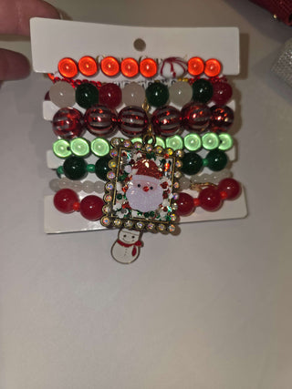 Santa Photo Frame Bracelet Stack