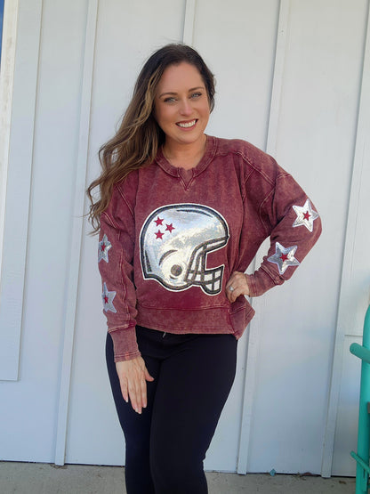 Vintage Varsity Sweatshirt - Pirates and Pearls Boutique