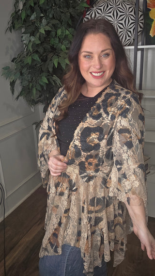 Leopard Lace Love Affair Cardigan