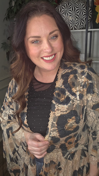 Leopard Lace Love Affair Cardigan
