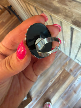 Crystal Rhinestone Dome Cocktail Ring