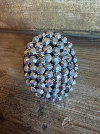 Crystal Rhinestone Dome Cocktail Ring
